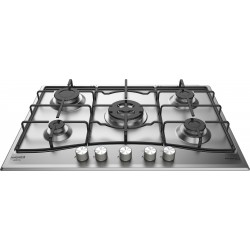 Hotpoint PCN 752 T HA(WH) Noir, Acier inoxydable Intégré Gaz 5 zone(s)