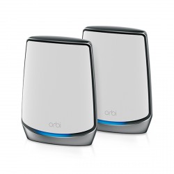 NETGEAR Orbi RBK852 AX6000 WiFi 6 Mesh System Tri-bande (2,4 GHz 5 GHz 5 GHz) Wi-Fi 6 (802.11ax) Gris, Blanc 8 Interne