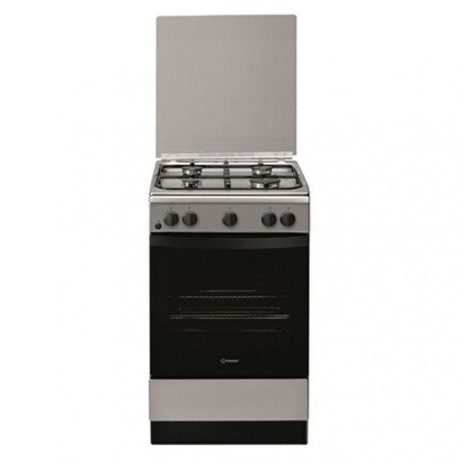 Cuisinière Inox INDESIT, Table Gaz, 4 feux EIS5G0KMX/FR