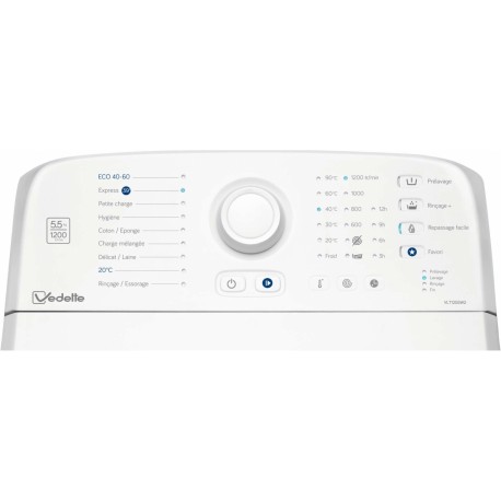 Lave-linge Vedette-top 5.5 kg 1200 trs/mn -VLT1255W2