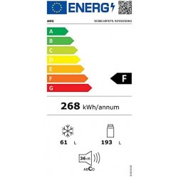 Combiné Encastrable AEG - 193L+ 61L - SCB618F6TS