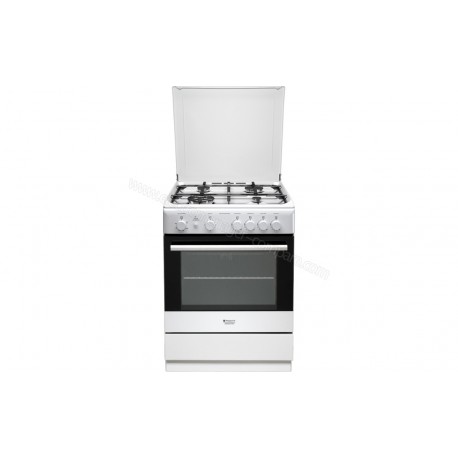 CUISINIERE MIXTE HOTPOINT - 4 FOYERS GAZ + FOUR GAZ - H6TGC1EWFR