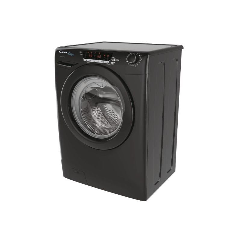 Lave-linge CANDY Smart 9Kg 1600Tr Noir GVS169DC3B-80 + Fer à