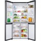 Réfrigérateur multiportes HAIER - 430L + 180L - NOIR - HTF-610DSN7