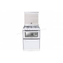 COMBINE FOUR/PLAQUE GAZ LAVE-VAISSELLE ROSIERES - 4 FOYERS - BLANC - TRG60RB/NG