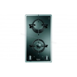 DOMINO GAZ HOTPOINT - VERRE - 2 FOYERS - 4000W - DK2VS(IX)/HA