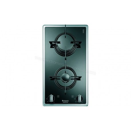 DOMINO GAZ HOTPOINT - VERRE - 2 FOYERS - 4000W - DK2VS(IX)/HA