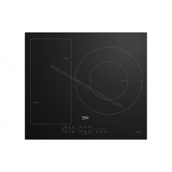 Table de cuisson BEKO - Plaque encastrable électrique - 3 foyers 1 zone combinée/extensible - HII63201FMT